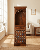 ROSE WOOD TEMPLE TILE DOOR HANDMADE - Art and craft furniture