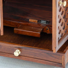 ROSE WOOD TEMPLE TWO DOOR ONE DRAWER - Art and craft furniture