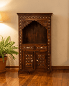 ROSE WOOD TWO DRAWER TWO DOOR TEMPLE - Art and craft furniture