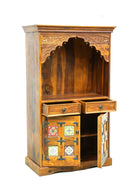 ROSE WOOD TWO TILE DOOR & TWO DRAWER TEMPLE - Art and craft furniture