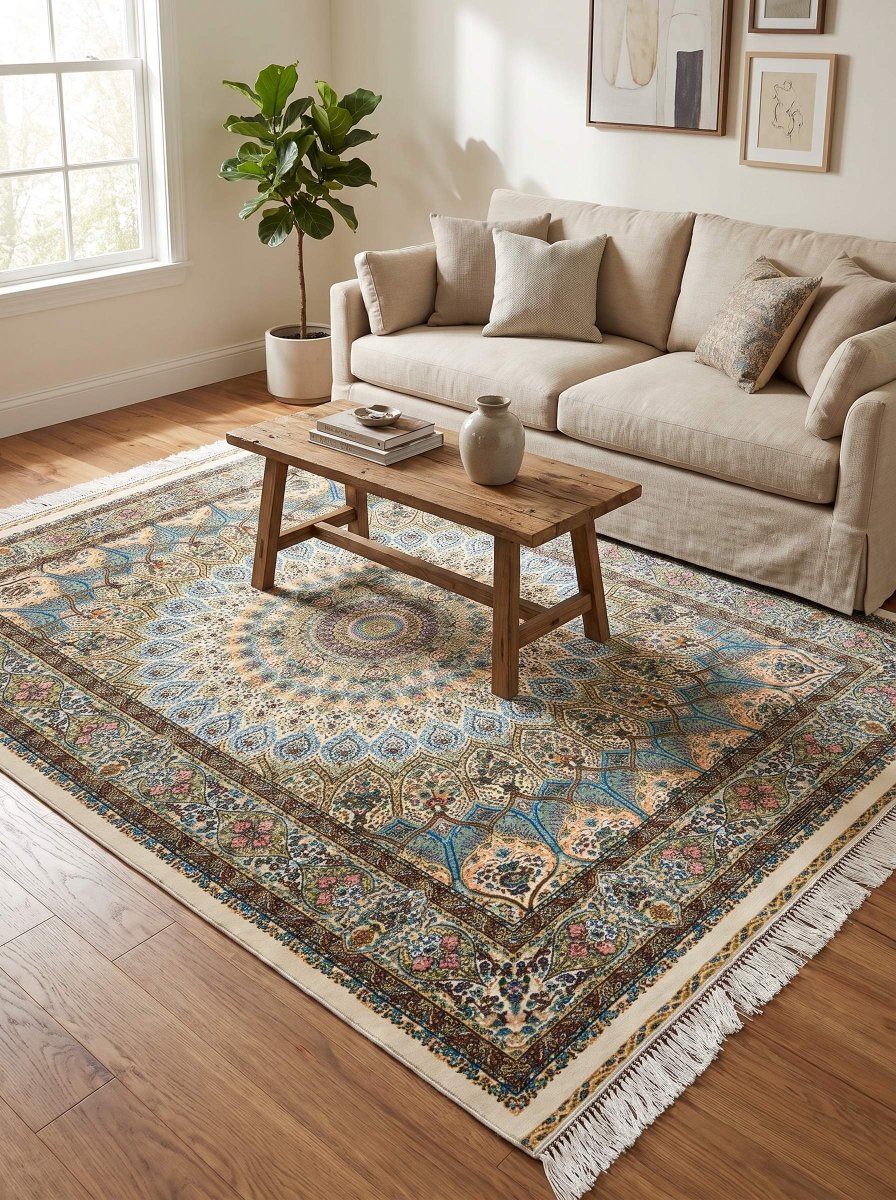 Roshan Cream Carpet - Art and craft furniture
