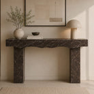 Rosso Levanto Marble Console Table – Antique Finish - Art and craft furniture