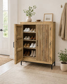 Rovena Wooden Shoe Organizer - Art and craft furniture