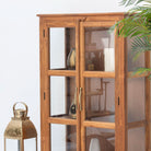 ROYAL TEAK GLASS DOOR CABINET - Art and craft furniture