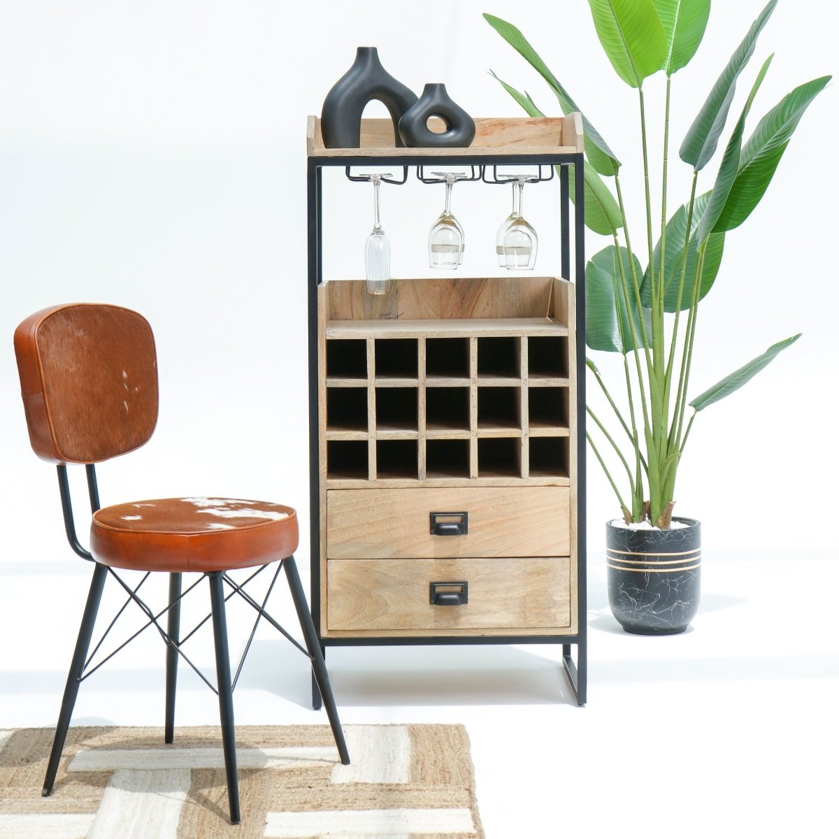 Rustic Refined Single Bar Counter - Art and craft furniture