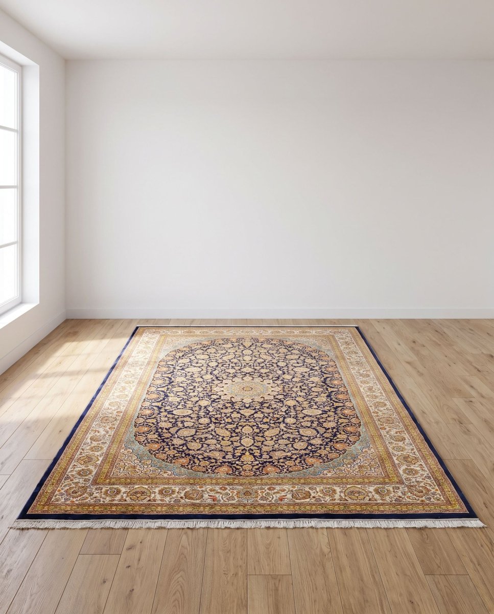Sahar Qom Blue Carpet - Art and craft furniture