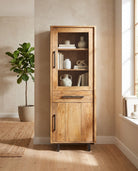 Selvara Mango Wood Single Cabinet - Art and craft furniture