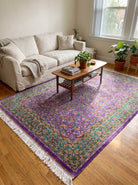 Shayan Purple Ocean Blue Carpet - Art and craft furniture