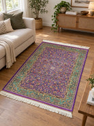 Shayan Purple Ocean Blue Carpet - Art and craft furniture
