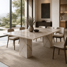 Shera Marble Dining Table – Honed Finish - Art and craft furniture