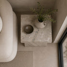 Shera Marble Side Table – Honed Finish - Art and craft furniture