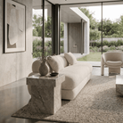 Shera Marble Side Table – Honed Finish - Art and craft furniture