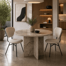 Sheriff Round Marble Dining Table - Art and craft furniture