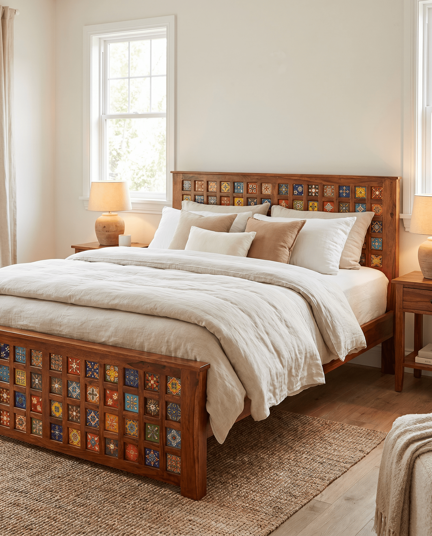 SHESTILE BED TILE SHEESHAM WOOD - Art and craft furniture