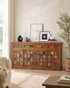 Shestile Tile 4 Door & 4 Drawer Sideboard - Art and craft furniture