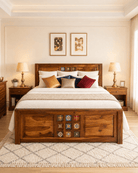 SHESTILE TILE SHEESHAM WOOD TROLLY BED - Art and craft furniture
