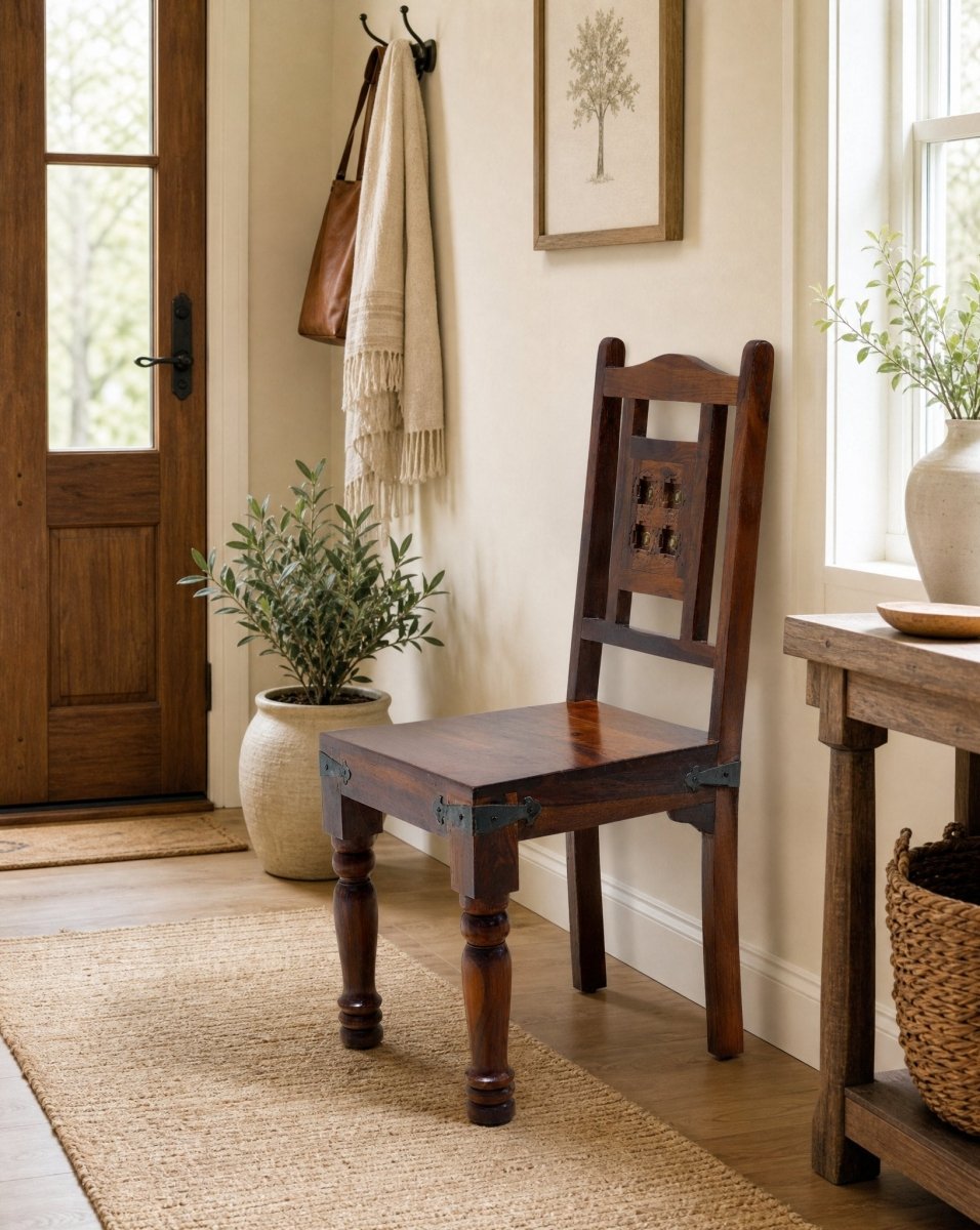 Shestile Wooden Dining Chair - Art and craft furniture