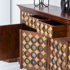 SHESTILE WOODEN FOUR DOOR SIDEBOARD - Art and craft furniture