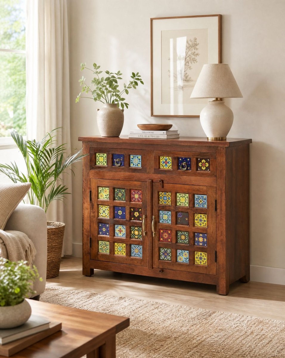 Shestile Wooden Sideboard - Art and craft furniture
