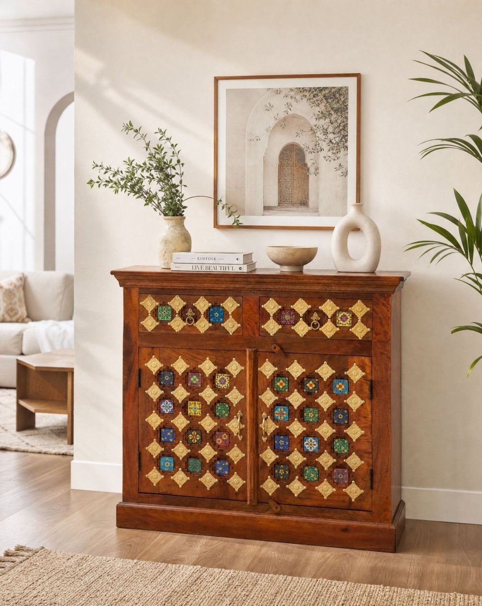 Shestile Wooden Two Door Sideboard - Art and craft furniture