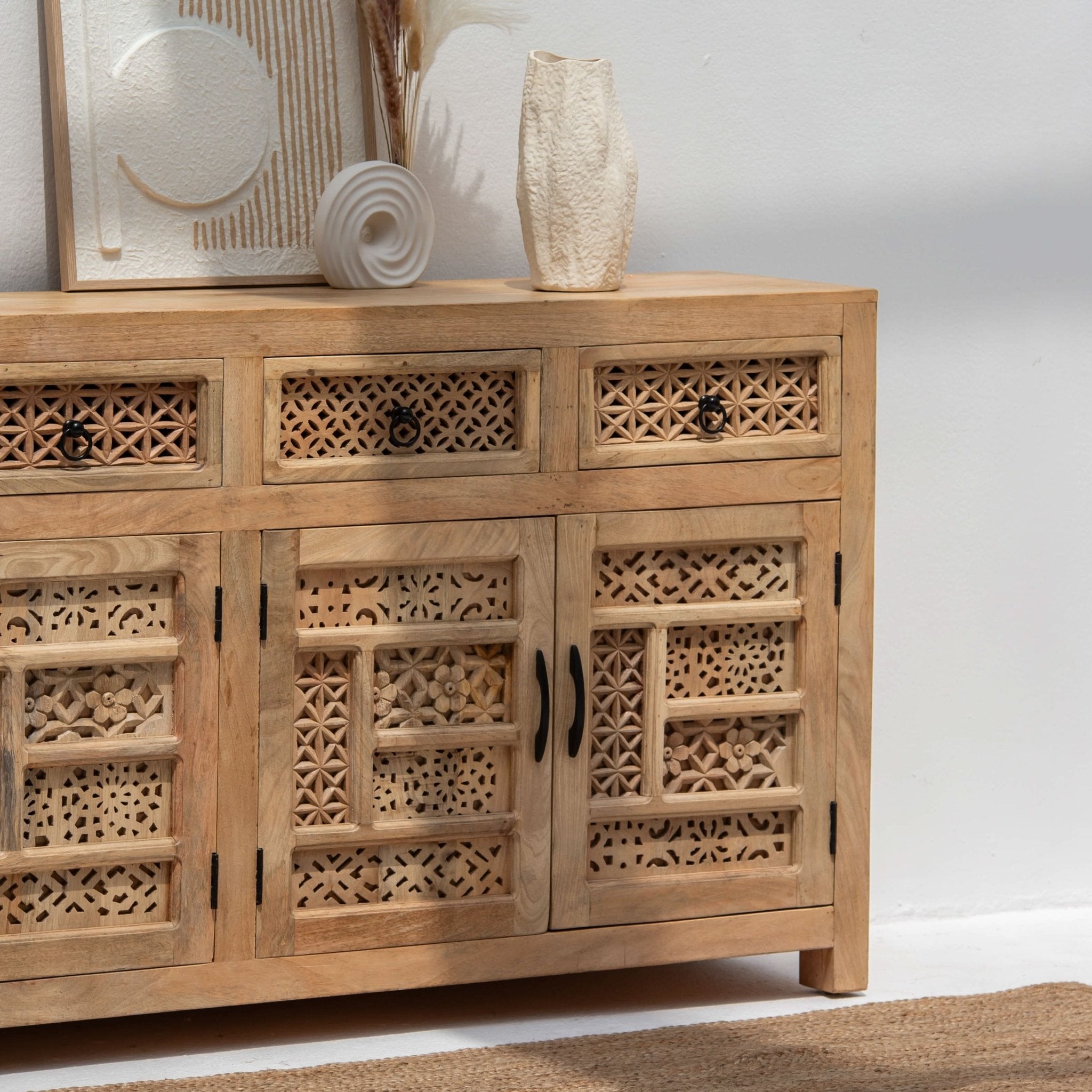 SIERRA WOODEN FOUR DOOR SIDEBOARD - Art and craft furniture