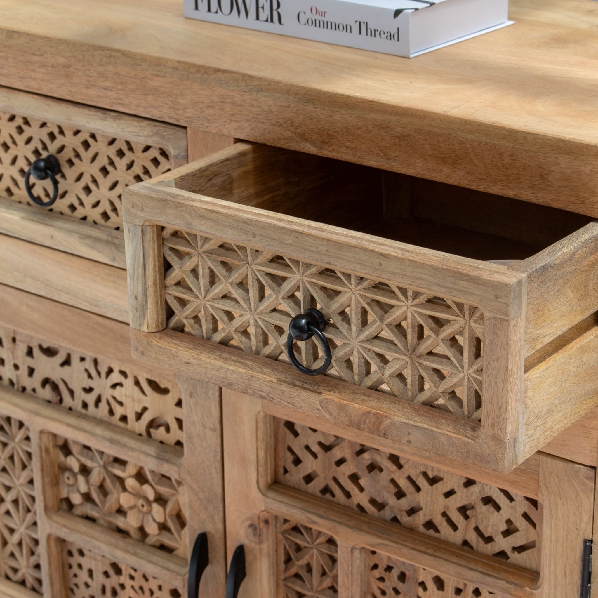 SIERRA WOODEN TWO DRAWER TWO DOOR SIDEBOARD - Art and craft furniture