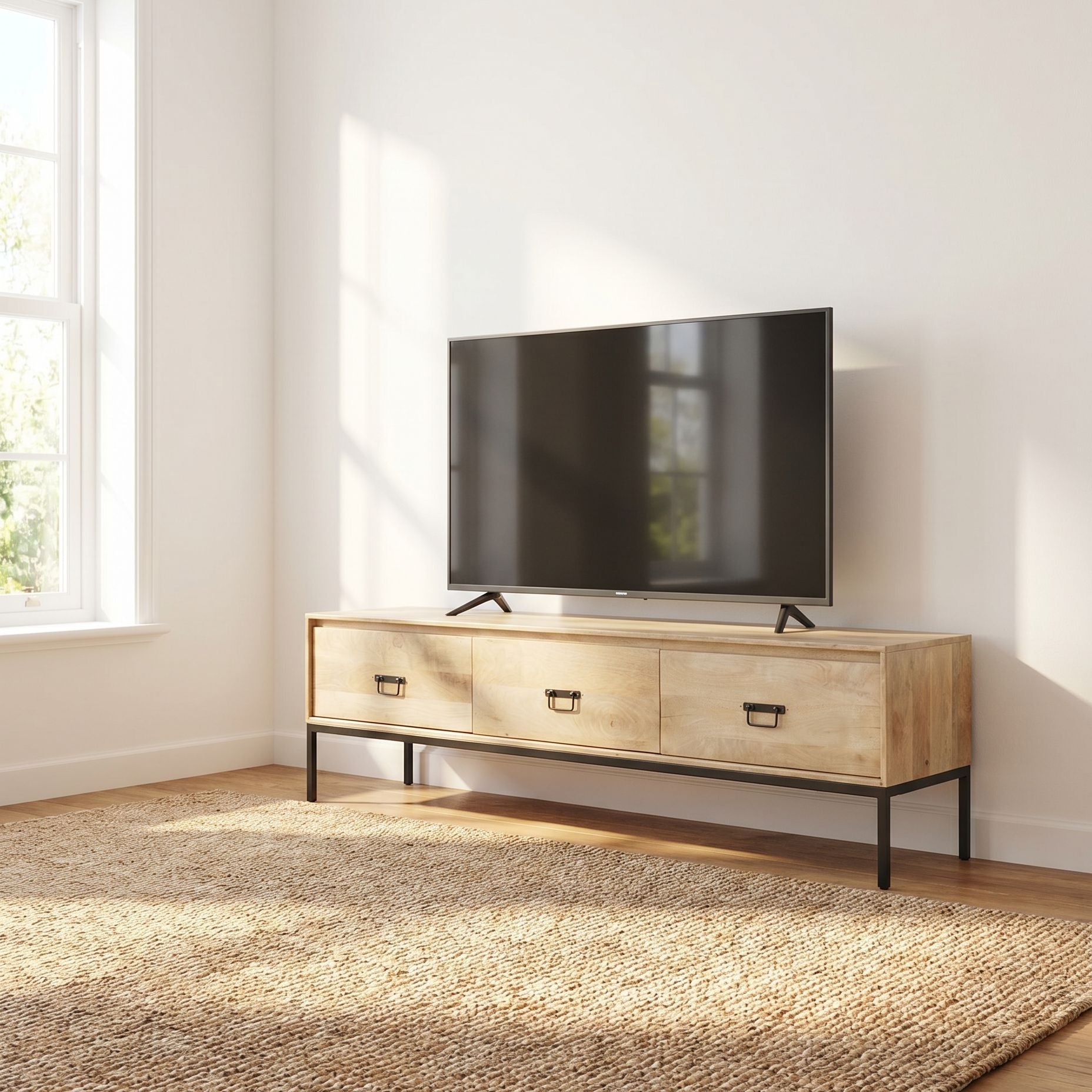 Skyline Three Drawer TV Stand - Art and craft furniture
