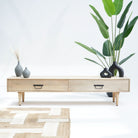 SKYLINE TWO DRAWER WOODEN LEGS TV STAND - Art and craft furniture