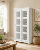 Solara White Two Door Cabinet - Art and craft furniture