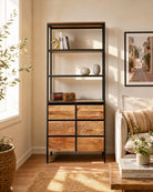 Steelwood 6 Drawer Bookshelf Storage - Art and craft furniture