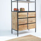 STEELWOOD SIX-DRAWER BOOKSHELF - Art and craft furniture