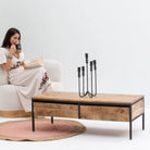 STEELWOOD TWO DRAWER COFFEE TABLE - Art and craft furniture