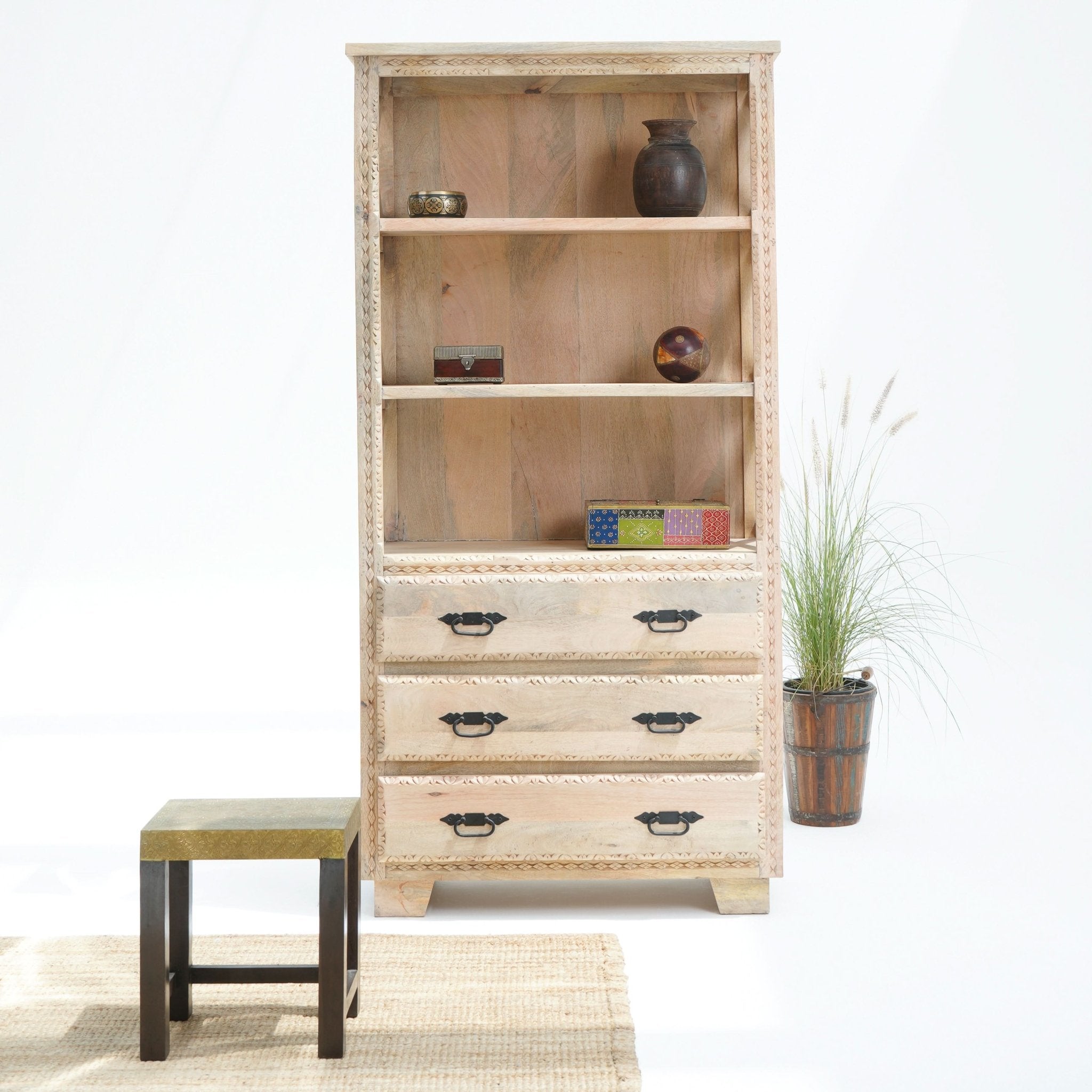 STOCKHOLM THREE-DRAWER BOOKSHELF - Art and craft furniture