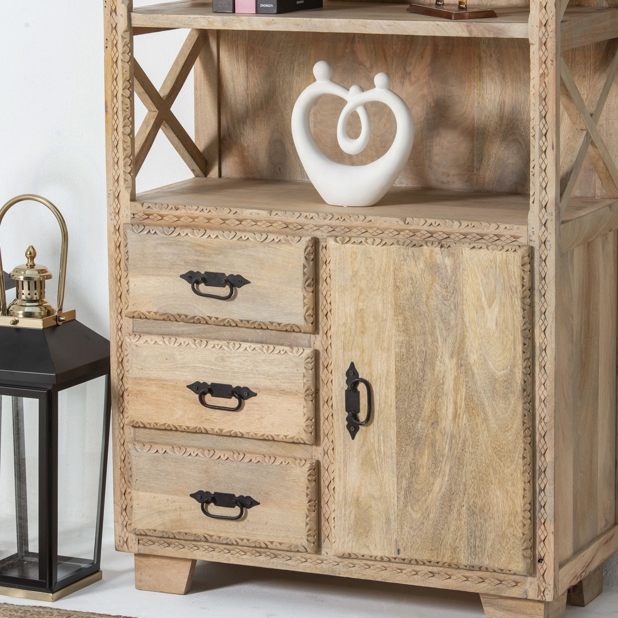 STOCKHOLM WOODEN BOOKSHELF - Art and craft furniture