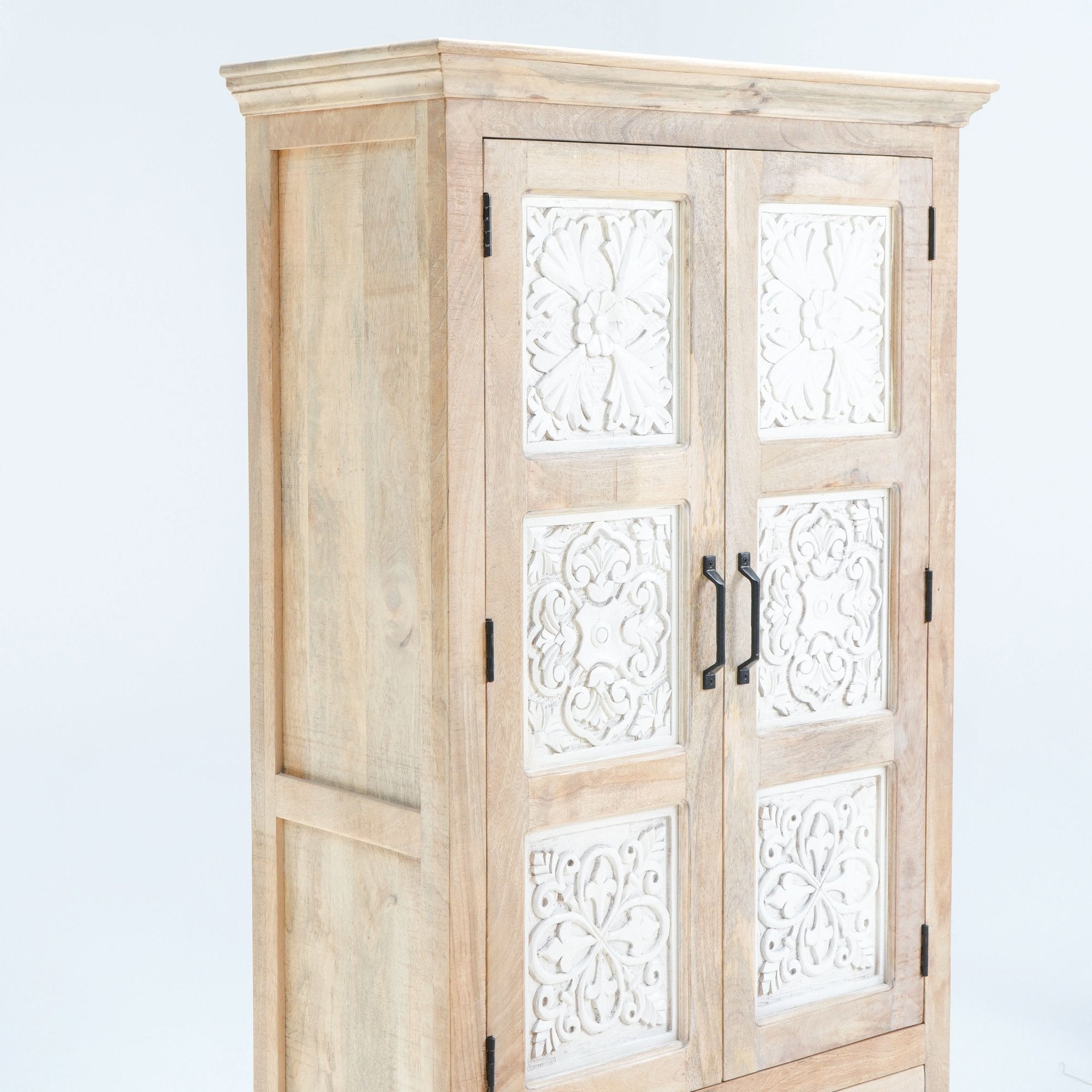 SWAN HILL TWO CARVED DOOR SERENITY CABINET - Art and craft furniture