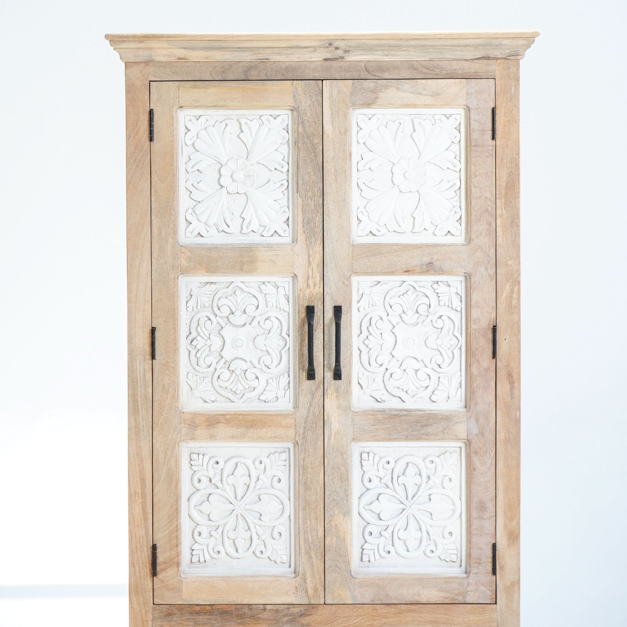 SWAN HILL TWO CARVED DOOR SERENITY CABINET - Art and craft furniture