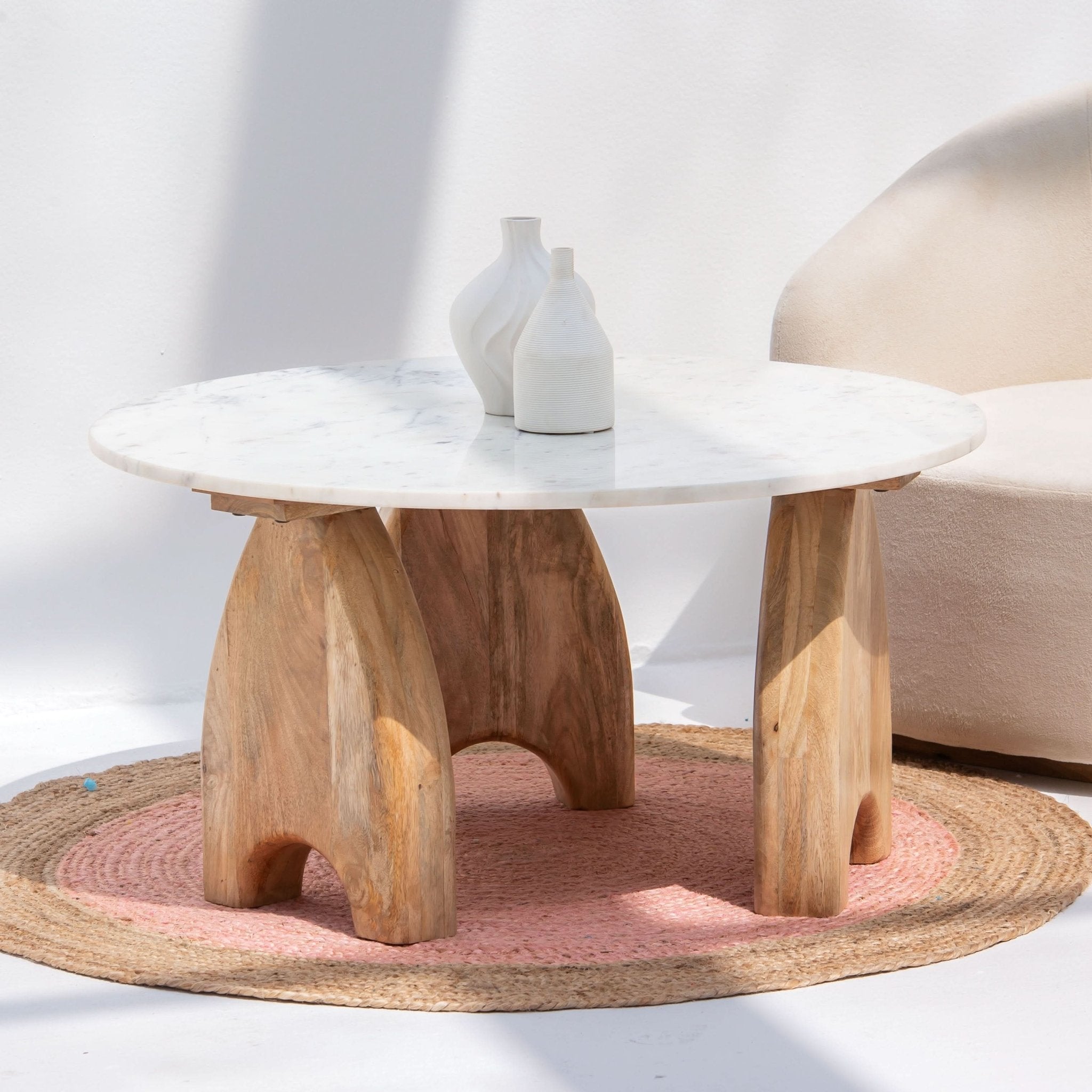TERRALUXE MARBLE COFFEE TABLE - Art and craft furniture