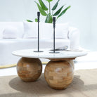 TERRALUXE MARBLE ROUND COFFEE TABLE - Art and craft furniture