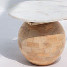 TERRALUXE MARBLE ROUND SIDE TABLE - Art and craft furniture