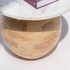 TERRALUXE MARBLE ROUND SIDE TABLE - Art and craft furniture