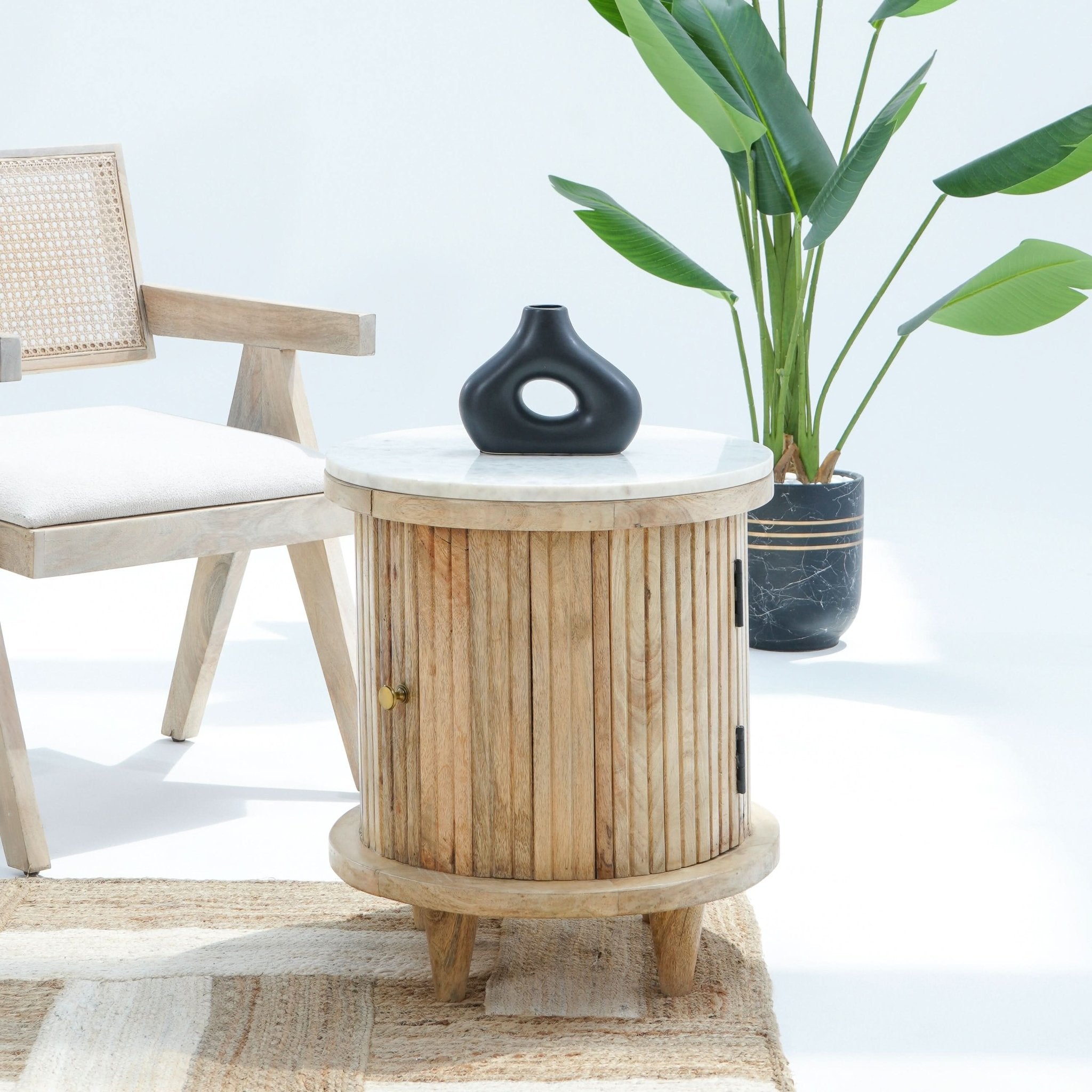TERRALUXE MARBLE SIDE TABLE - Art and craft furniture