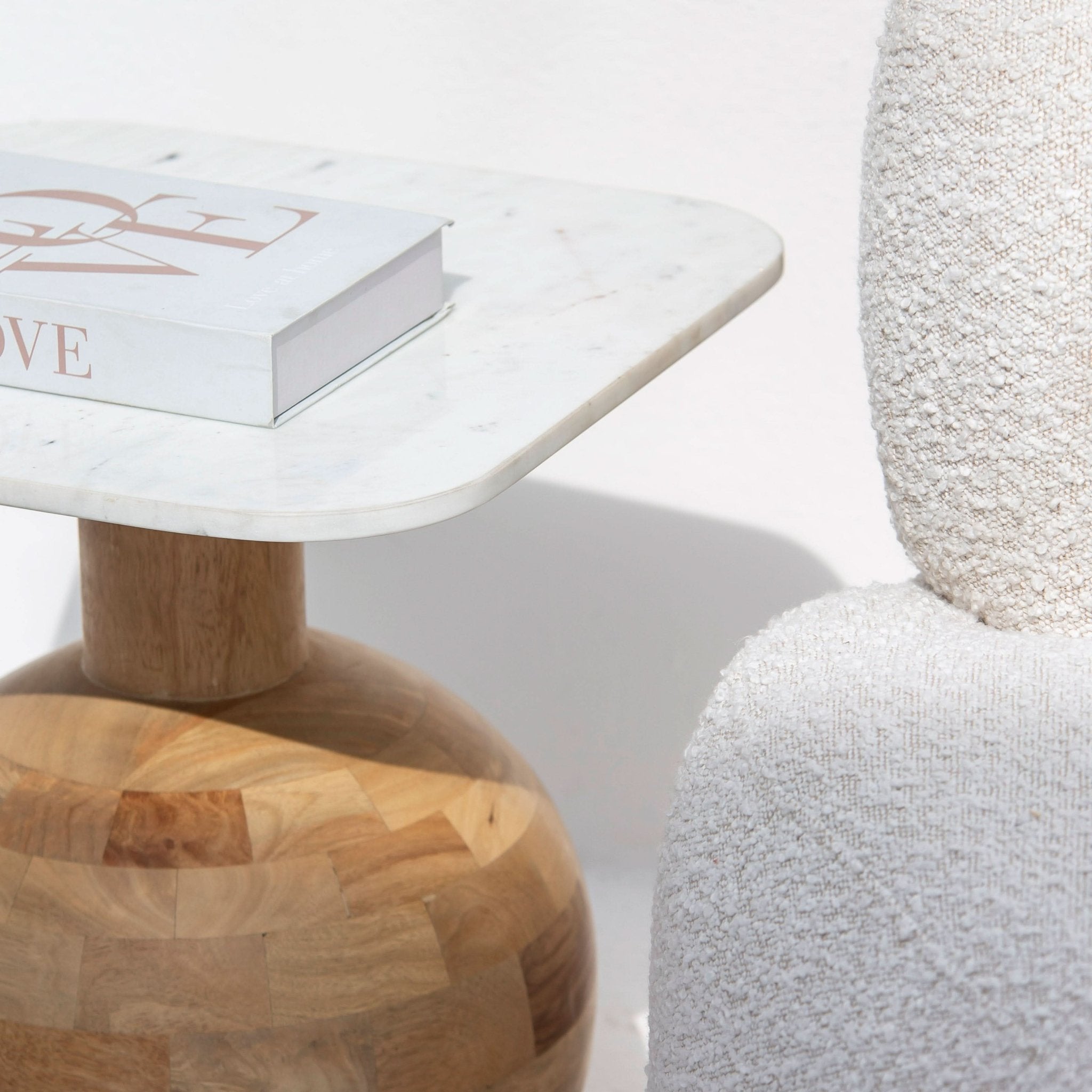 TERRALUXE MARBLE SIDE TABLE - Art and craft furniture