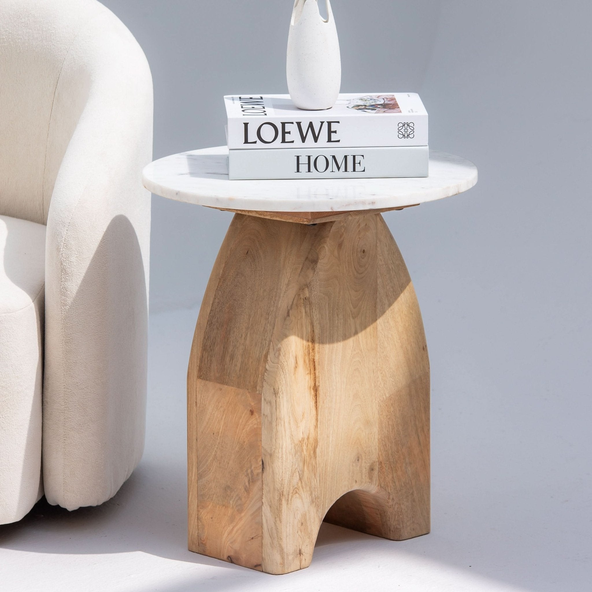 TERRALUXE MARBLE SIDE TABLE - Art and craft furniture