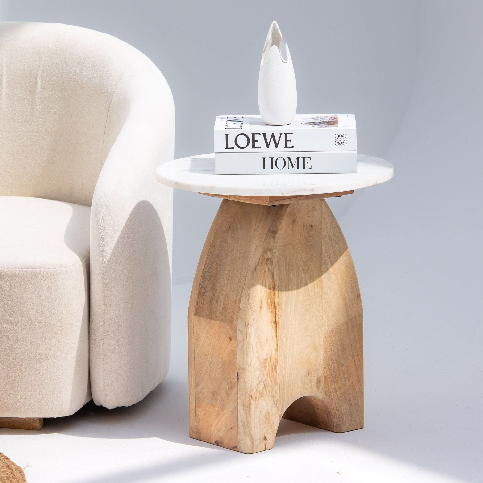 TERRALUXE MARBLE SIDE TABLE - Art and craft furniture