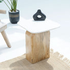 TERRALUXE MARBLE SIDE TABLE - Art and craft furniture