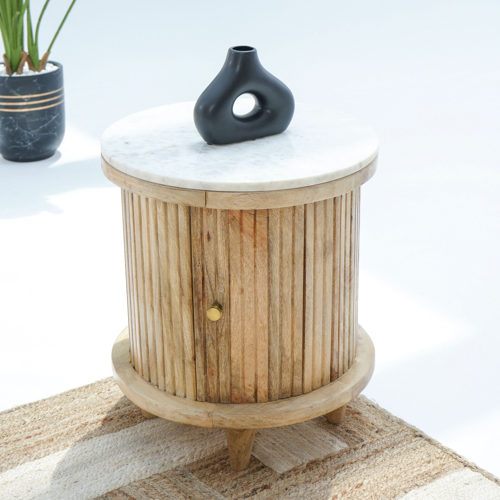TERRALUXE MARBLE SIDE TABLE - Art and craft furniture