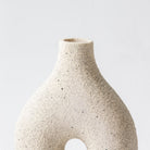 Textured Loop Vase Off White - Art and craft furniture