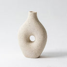 Textured Loop Vase Off White - Art and craft furniture
