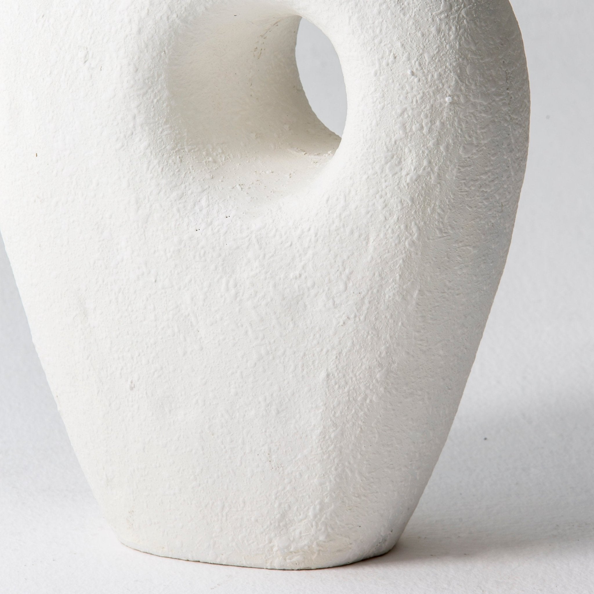 Textured Loop Vase White - Art and craft furniture