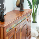 THE ARTISAN ACACIA TILE FOUR DOOR SIDEBOARD - Art and craft furniture